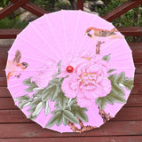 Maxbell Chinese Oiled Paper Umbrella Oriental Parasol for Holiday Stage Show Wedding Style F