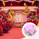 Maxbell Chinese Oiled Paper Umbrella Oriental Parasol for Holiday Stage Show Wedding Style F