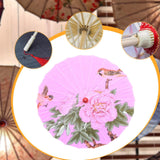 Maxbell Chinese Oiled Paper Umbrella Oriental Parasol for Holiday Stage Show Wedding Style F