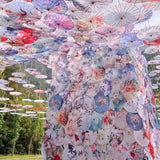 Maxbell Chinese Oiled Paper Umbrella Oriental Parasol for Holiday Stage Show Wedding Style G