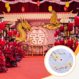 Maxbell Chinese Oiled Paper Umbrella Oriental Parasol for Holiday Stage Show Wedding Style H