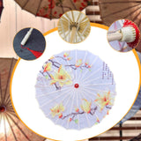 Maxbell Chinese Oiled Paper Umbrella Oriental Parasol for Holiday Stage Show Wedding Style H