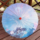 Maxbell Chinese Oiled Paper Umbrella Oriental Parasol for Holiday Stage Show Wedding Style I