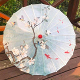 Maxbell Chinese Oiled Paper Umbrella Oriental Parasol for Holiday Stage Show Wedding Style J
