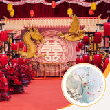Maxbell Chinese Oiled Paper Umbrella Oriental Parasol for Holiday Stage Show Wedding Style J