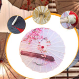 Maxbell Chinese Oiled Paper Umbrella Oriental Parasol for Holiday Stage Show Wedding Style K