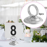 Maxbell 6Pcs Table Number Holders Stainless Steel for Centerpieces Reception Picture