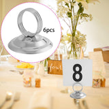 Maxbell 6Pcs Table Number Holders Stainless Steel for Centerpieces Reception Picture