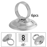 Maxbell 6Pcs Table Number Holders Stainless Steel for Centerpieces Reception Picture