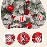 Maxbell 16Pcs Christmas Tree Red Ball Ornaments 7-8cm for Fireplace Door Accessories
