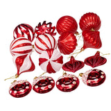 Maxbell 16Pcs Christmas Tree Red Ball Ornaments 7-8cm for Fireplace Door Accessories