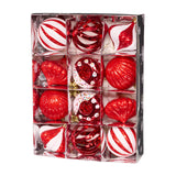 Maxbell 16Pcs Christmas Tree Red Ball Ornaments 7-8cm for Fireplace Door Accessories