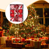 Maxbell 16Pcs Christmas Tree Red Ball Ornaments 7-8cm for Fireplace Door Accessories