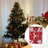 Maxbell 16Pcs Christmas Tree Red Ball Ornaments 7-8cm for Fireplace Door Accessories