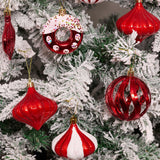 Maxbell 16Pcs Christmas Tree Red Ball Ornaments 7-8cm for Fireplace Door Accessories