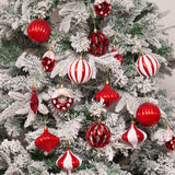 Maxbell 16Pcs Christmas Tree Red Ball Ornaments 7-8cm for Fireplace Door Accessories