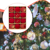 Maxbell 12Pcs 6cm Christmas Tree Red Ball Ornaments Flocked Material for Anniversary