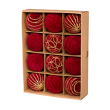 Maxbell 12Pcs Christmas Ball Ornaments Xmas Decor for Holiday Anniversary Engagement