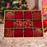Maxbell 12Pcs Christmas Ball Ornaments Xmas Decor for Holiday Anniversary Engagement