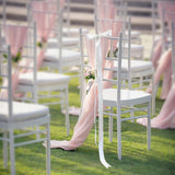 Maxbell 10x Satin Wedding Chair Bows Elegant with Ties for Background Banquet Events