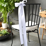 Maxbell 10x Satin Wedding Chair Bows Elegant with Ties for Background Banquet Events