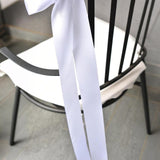 Maxbell 10x Satin Wedding Chair Bows Elegant with Ties for Background Banquet Events