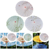 Maxbell Chinese Oiled Paper Umbrella Oriental Oil Paper Parasol for Costumes Wedding Pink