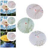Maxbell Chinese Oiled Paper Umbrella Oriental Oil Paper Parasol for Costumes Wedding Pink