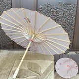 Maxbell Chinese Oiled Paper Umbrella Oriental Oil Paper Parasol for Costumes Wedding Pink