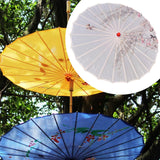 Maxbell Chinese Oiled Paper Umbrella Oriental Oil Paper Parasol for Costumes Wedding Pink