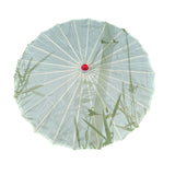 Maxbell Chinese Oiled Paper Umbrella Oriental Oil Paper Parasol for Costumes Wedding Green