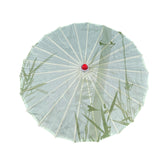 Maxbell Chinese Oiled Paper Umbrella Oriental Oil Paper Parasol for Costumes Wedding Green