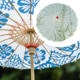 Maxbell Chinese Oiled Paper Umbrella Oriental Oil Paper Parasol for Costumes Wedding Green