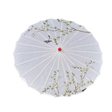 Maxbell Chinese Oiled Paper Umbrella Oriental Oil Paper Parasol for Costumes Wedding White