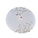 Maxbell Chinese Oiled Paper Umbrella Oriental Oil Paper Parasol for Costumes Wedding White