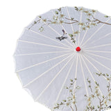 Maxbell Chinese Oiled Paper Umbrella Oriental Oil Paper Parasol for Costumes Wedding White