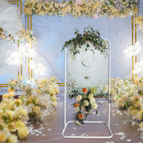 Maxbell Wedding Arch Backdrop Stand Wedding Venue Decor for Home Graduation Birthday White