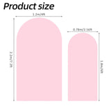 Maxbell 2 Pieces Arch Backdrop Covers Practical Fashion Round Top for Ceremony Decor Pink