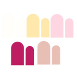 Maxbell 2 Pieces Arch Backdrop Covers Practical Fashion Round Top for Ceremony Decor Pink