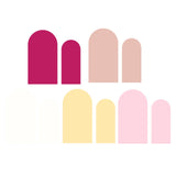 Maxbell 2 Pieces Arch Backdrop Covers Practical Fashion Round Top for Ceremony Decor Pink