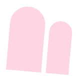 Maxbell 2 Pieces Arch Backdrop Covers Practical Fashion Round Top for Ceremony Decor Pink