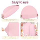 Maxbell 2 Pieces Arch Backdrop Covers Practical Fashion Round Top for Ceremony Decor Pink