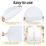 Maxbell 2 Pieces Arch Backdrop Covers Practical Fashion Round Top for Ceremony Decor White