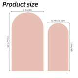 Maxbell 2 Pieces Arch Backdrop Covers Practical Fashion Round Top for Ceremony Decor Apricot