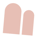 Maxbell 2 Pieces Arch Backdrop Covers Practical Fashion Round Top for Ceremony Decor Apricot
