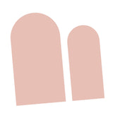 Maxbell 2 Pieces Arch Backdrop Covers Practical Fashion Round Top for Ceremony Decor Apricot