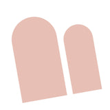 Maxbell 2 Pieces Arch Backdrop Covers Practical Fashion Round Top for Ceremony Decor Apricot