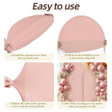 Maxbell 2 Pieces Arch Backdrop Covers Practical Fashion Round Top for Ceremony Decor Apricot