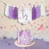 Maxbell Half Birthday High Chair Banner Creative for Theme Party Supplies Boys Girls Only Banner