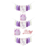 Maxbell Half Birthday High Chair Banner Creative for Theme Party Supplies Boys Girls Only Banner